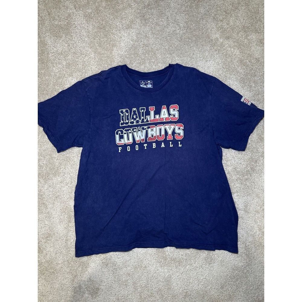 Vintage Dallas Cowboys America's Team T-Shirt 3XL Short Sleeve NFL American Flag